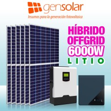 Sistema HIBRIDO FULL 6000w 48v - OFFGRID - LITIO X1